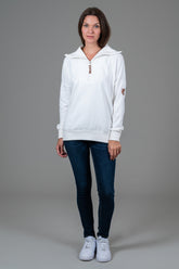 Padma sweat à demi-fermeture éclair couleur ivoire